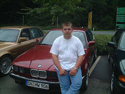 Marco Wernikowski mit seinem BMW 730i (E32)