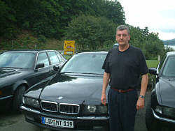 Michael T�bbens mit seinem BMW 750iL (E38)