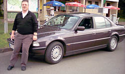 Klaus-Peter Stauff mit seinem BMW 728iA (E38)