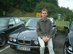 Matthias Sch�tt mit seinem BMW 750iL (E32)