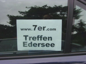 7er.com Hinweisschild zum Edersee-Treffen