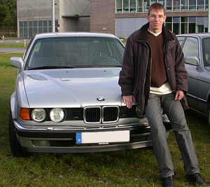 Lars Knobloch ("LK730") mit seinem BMW 730i