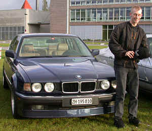 Markus Stssi ("Stssi") mit seinem BMW 750i