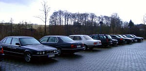 BMW 7er-Parade beim Stammtischtreffen in Ratingen