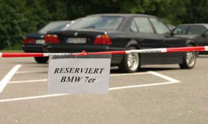 Parkplatz nur f�r 7er-BMW