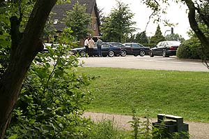 Parkplatz des Motels in Moers