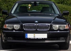 verchromte BMW-Niere im BMW 730d (E38)
