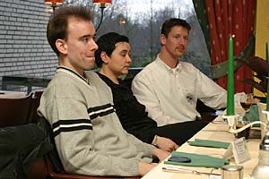 Matthias (TheTwinS74), Tanja und Alex (Highliner) beim 7er-Stammtisch in Moers