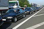 Rhein-Ruhr-Konvoi nach Anzing: im Stau