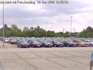 Webcambild: Ausfahrt mit Fotoshooting