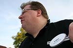 Jeder �ber das Forum angemeldete Teilnehmer erhielt einen Button mit seinem Forums-Pseudonym, wie hier Christian
