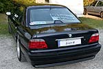 Erichs BMW 740i mit Schild in der Heckscheibe �Klimacheck�