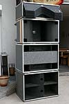 von Reinhard selbstgebaute Lautsprecher, �ber 2 Meter hoch