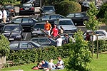 7er-Parkplatz in Wegberg, umgeben von einem Park, Bild aus dem Jahr 2007