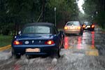 vom Regen �berflutete Stra�en auf Albarella
