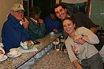 nach der Rundfahrt im Caf� im Fiordo Diamante