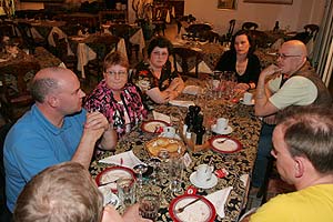 gemeinsames Abendessen im Restaurant La Barca