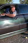 Peter beim Durchfahren des Parcours