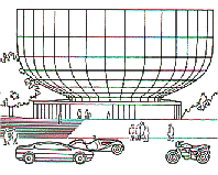 schematische Darstellung des BMW Museums in Mnchen