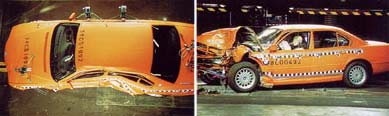 Crashtest an der BMW 7er-Reihe, Modell E38