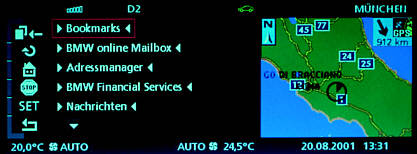 BMW 7er (E65/E66), iDrive Online-Men�