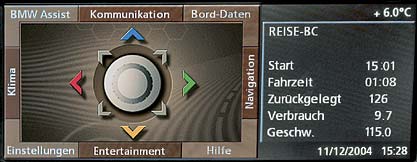 iDrive Hauptmen� im facegelifteten 7er, Modell E65/E66