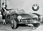 BMW 507 mit Modell: "Miss BMW Connection"
