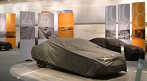 Mercedes Stand auf der Techno Classica am Pressetag nur bedeckt