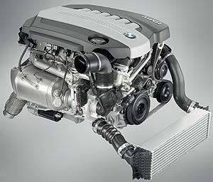 BMW 6-Zylinder-Dieselmotor mit Aluminium-Kurbelgeh�use und 1800 bar Piezo-Einspritzung
