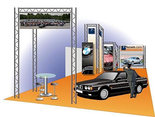 geplanter 7-forum.com Messestand auf der Techno Classica 2008, Halle 1A, Stand 116