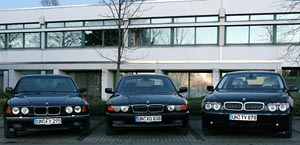 BMW 750iL (E32), BMW 750iL (E38) und BMW 760Li (E66)