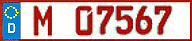 rotes Oldtimer Kennzeichen